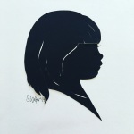 Young girl silhouette