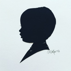 Young boy silhouette