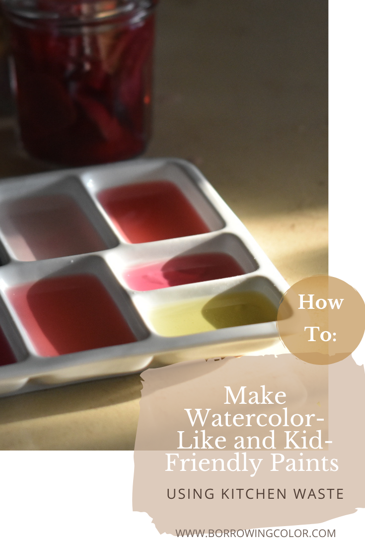 How to Make Watercolor-like and Kid-friendly Paints using Kitchen Waste